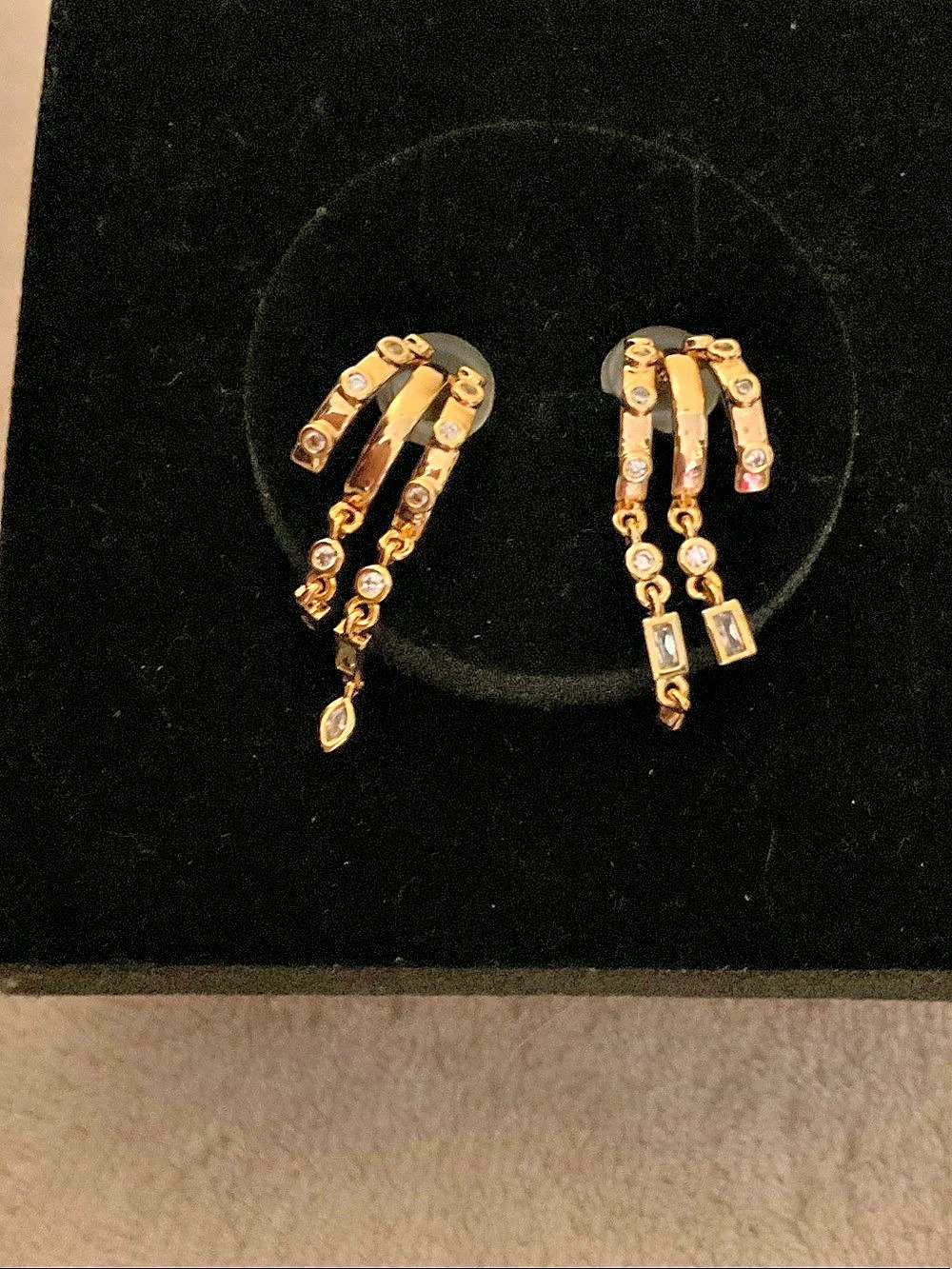 Vomniok Gothic Earrings Gold Hoop Drop Earrings NWT